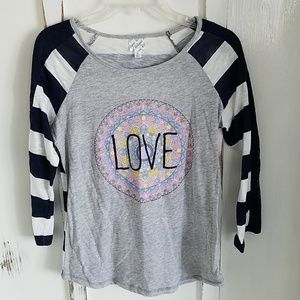 Love baseball style shirt